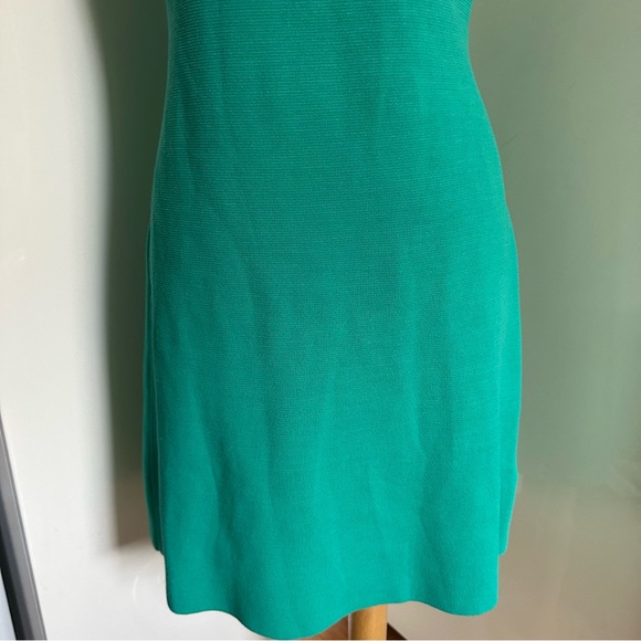 J.Crew Square-Neck Mini Sweater Dress in Bright Patina sz L - Picture 7 of 12